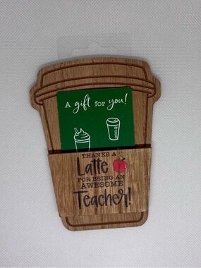 Hobby Lobby Brown Coffee Cup Gift Card Holder